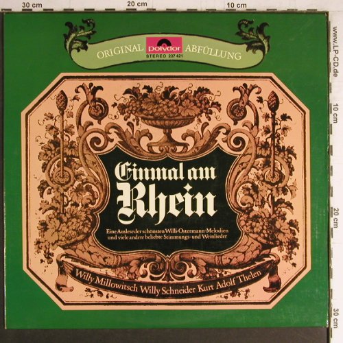 V.A.Einmal am Rhein: Millowitsch,W.Schneider,K.A.Thelen, Polydor(237 421), D, 1965 - LP - Y4257 - 9,00 Euro