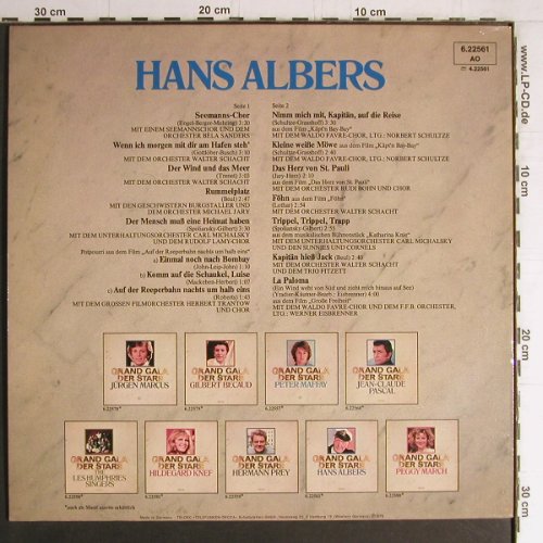Albers,Hans: Grand Gala Stars, Decca (6.22561 AO), D, 1976 Typ: LP Best.-Nr.: Y4285 Preis: 6,00 Euro