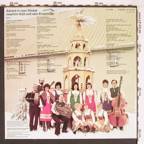 Süß,Joachim und sein Ensemble: Advent in mein Stübel (1983), Amiga (blau) (8 45 276), DDR, 1989 Typ: LP Best.-Nr.: Y4332 Preis: 7,50 Euro