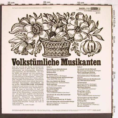 V.A.Volkstümliche Musikanten: Hellberg Duo...Renate u.Klaus, HörZu (SHZEL 712), D, 12 Tr. Typ: LP Best.-Nr.: Y4350 Preis: 6,00 Euro