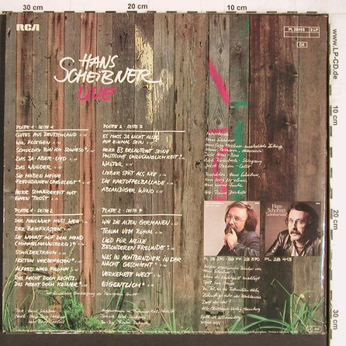Scheibner,Hans: Live, Foc, Audimax Kiel, RCA (PL 28455), D, 1981 Typ: 2LP Best.-Nr.: Y4356 Preis: 7,50 Euro
