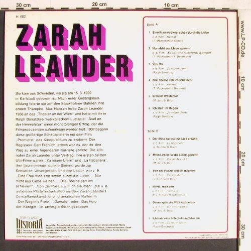 Leander,Zarah: Same, Historia Top Classic (H 602), D Typ: LP Best.-Nr.: Y4577 Preis: 7,50 Euro
