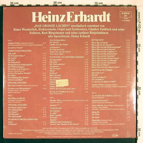 Erhardt,Heinz: Das Grosse Lachen, Foc, FS-Neu, Telefunken (6.28419 DP), D, 1977 Typ: 2LP Best.-Nr.: Y4771 Preis: 9,00 Euro