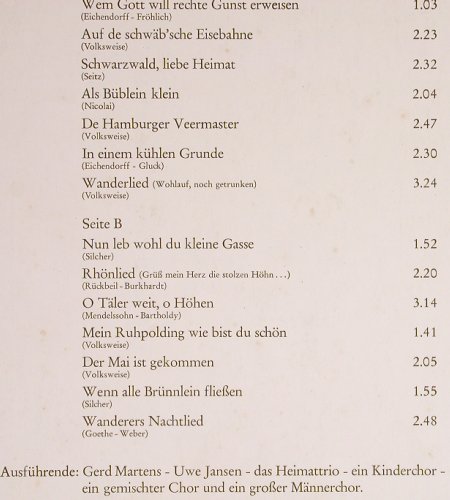 V.A.Wander-und Heimatlieder: Gerd Martens,Uwe Janzen,Heimattrio., Mandolino (ST 5-114), D Typ: LP Best.-Nr.: Y4846 Preis: 7,50 Euro