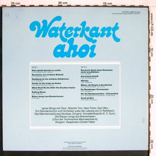 V.A.Waterkant ahoi: Igmar Börge,Hein Timm,Karl Otto..., Ariola (28 015 XAU), D, woc, 1976 Typ: LP Best.-Nr.: Y4852 Preis: 7,50 Euro