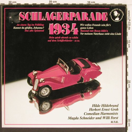 V.A.Schlagerparade: 1934-Hilde Hildebrand,H.Ernst Groh, Der goldene Trichter (15 6307 1), D, m-/vg+ Typ: LP Best.-Nr.: Y4905 Preis: 5,00 Euro