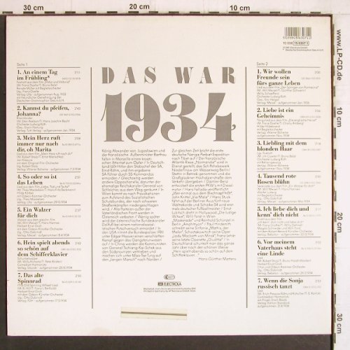 V.A.Schlagerparade: 1934-Hilde Hildebrand,H.Ernst Groh, Der goldene Trichter (15 6307 1), D, m-/vg+ Typ: LP Best.-Nr.: Y4905 Preis: 5,00 Euro