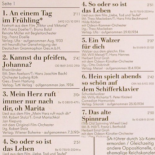 V.A.Schlagerparade: 1934-Hilde Hildebrand,H.Ernst Groh, Der goldene Trichter (15 6307 1), D, m-/vg+ Typ: LP Best.-Nr.: Y4905 Preis: 5,00 Euro