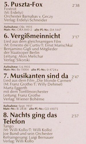 V.A.Schlagerparade: 1935, M.Eggerth,H.ErnstGroh,P.Negri, Der goldene Trichter (1 56308 1), D, m-/vg+ Typ: LP Best.-Nr.: Y4906 Preis: 5,00 Euro