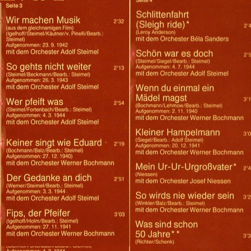 Werner,Ilse: Mein Herz hat heut Premiere, Foc, HörZu Exclusiv (134-31 779/80 M), D, WOC Typ: 2LP Best.-Nr.: Y4910 Preis: 6,50 Euro