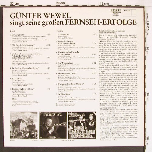 Wewel,Günter: singt seine großen Fernseh-Erfolge, Acanta (23 577), D, 1987 Typ: LP Best.-Nr.: Y4913 Preis: 6,00 Euro