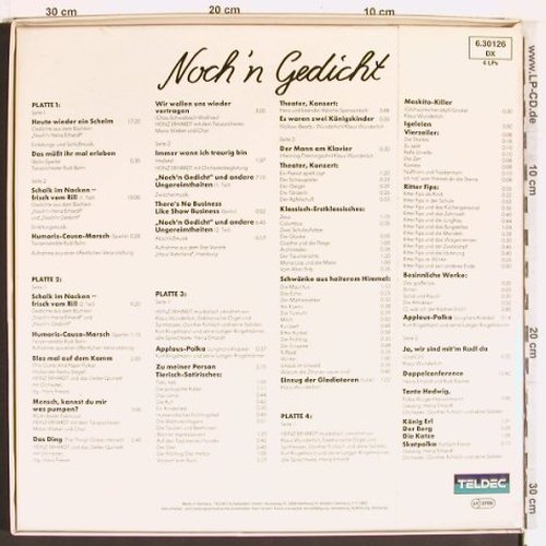 Erhardt,Heinz: Noch'n Gedicht, Box, Lim.Ed., Teldec (6.30126 DX), D, 1983 Typ: 4LP Best.-Nr.: Y5009 Preis: 7,50 Euro