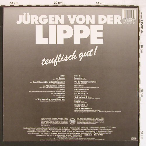 von der Lippe,Jürgen: Teuflisch Gut!, Teldec (6.26184 AP), D, 1985 Typ: LP Best.-Nr.: Y5033 Preis: 7,50 Euro