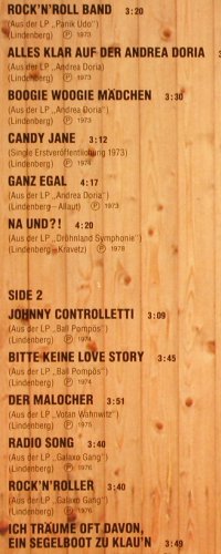 Lindenberg,Udo & Panik Orch.: Rock In Deutschland Vol.2, Telefunken (6.244456 AG), D, 1980 Typ: LP Best.-Nr.: Y5043 Preis: 7,50 Euro