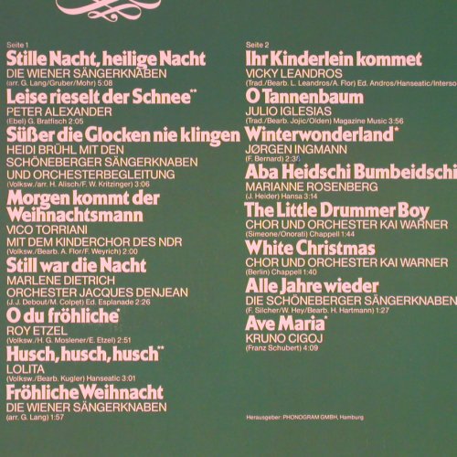 V.A.Fröhliche Weihnachten: Stars singen ihre Weihnachtslieder, Philips(27 594-1), D,  - LP - Y5090 - 5,00 Euro