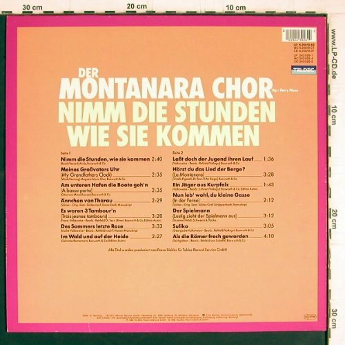 Montanara Chor: Nimm die Stunden wie Sie kommen, Teldec(6.26819), D, 1988 - LP - Y5178 - 6,00 Euro