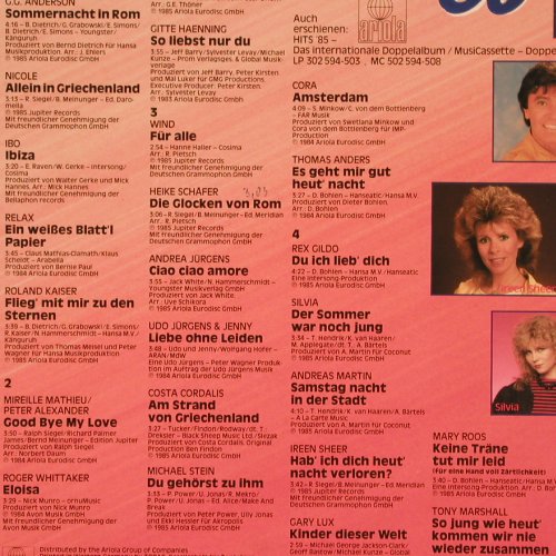 V.A.Hits'85: Das deutsche Doppelalbum,Foc, Ariola(302 591-503), D, co, 1985 - 2LP - Y5182 - 6,00 Euro