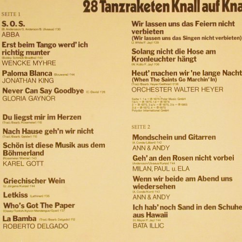 V.A.Feuerwerk Stimmungs Hits: 28 Tanzraketen Knall...Folge 2, Karussell(2415 307), D,  - LP - Y5242 - 4,00 Euro