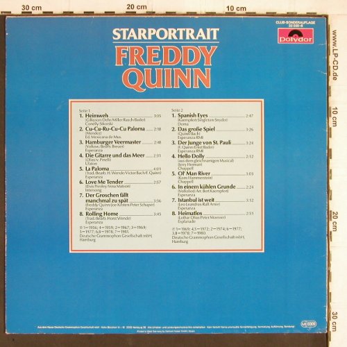 Quinn,Freddy: Starportrait, Polydor Club-Ed.(32 035-8), D, Ri,  - LP - Y5273 - 6,00 Euro