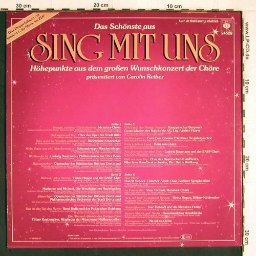 V.A.Sing mit uns: Das schönste aus..Carolin Reiber, CBS (CBS 24 509), NL, 1986 Typ: 2LP Best.-Nr.: Y5284 Preis: 6,00 Euro