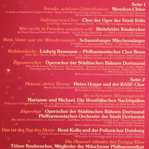 V.A.Sing mit uns: Das schönste aus..Carolin Reiber, CBS (CBS 24 509), NL, 1986 Typ: 2LP Best.-Nr.: Y5284 Preis: 6,00 Euro