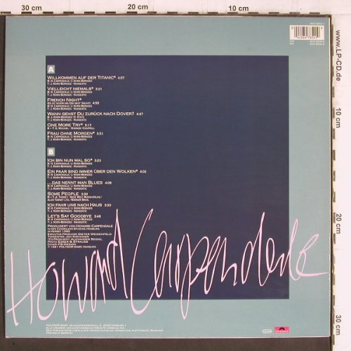 Carpendale,Howard: Ganz Nah, Polydor(847 854-1), D, 1991 - LP - Y5333 - 6,00 Euro