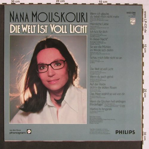 Mouskouri,Nana: Die Welt ist voll Licht, Philips(9120 086), D, 1976 - LP - Y536 - 6,00 Euro