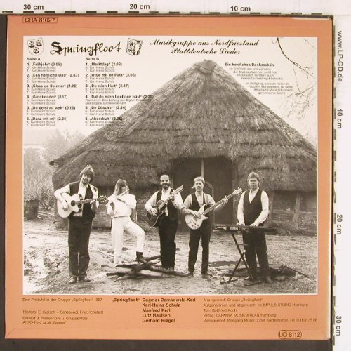 Springfloot: Leeder över Land un Lüüd, Carmina Rec. (CRA 81027), D, 1987 Typ: LP Best.-Nr.: Y5397 Preis: 9,00 Euro
