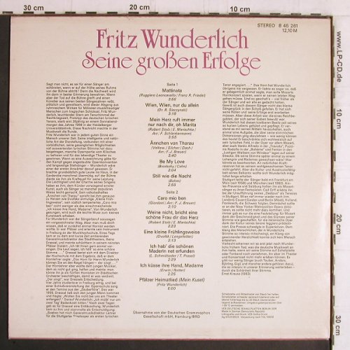 Wunderlich,Fritz: Seine großen Erfolge, Amiga (8 45 261), DDR, 1983 Typ: LP Best.-Nr.: Y5412 Preis: 6,00 Euro