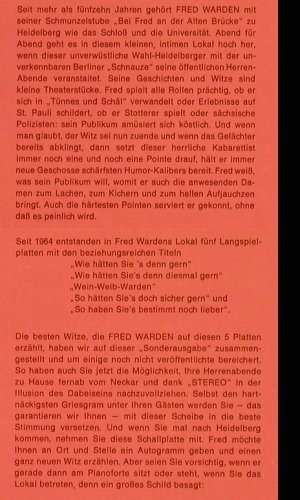 Warden,Fred: Herren-Abend, Herren-Witze, Fontana(701 683), D,  - LP - Y5462 - 6,00 Euro