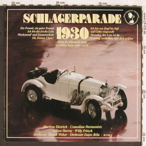 V.A.Schlagerparade: 1930, Dietrich ,Harvey, Fritsch..., Der goldene Trichter (15 6303 1), D Typ: LP Best.-Nr.: Y5582 Preis: 5,00 Euro