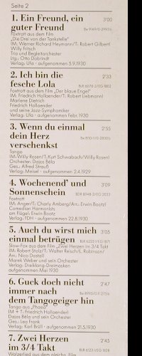 V.A.Schlagerparade: 1930, Dietrich ,Harvey, Fritsch..., Der goldene Trichter (15 6303 1), D Typ: LP Best.-Nr.: Y5582 Preis: 5,00 Euro