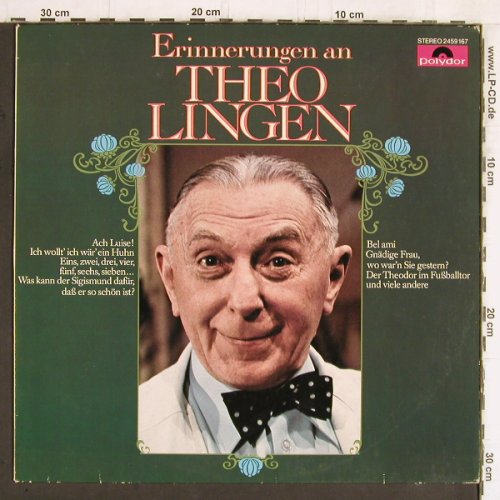 Lingen,Theo: Erinnerungen an, Polydor(2459 167), D,  - LP - Y5605 - 6,00 Euro