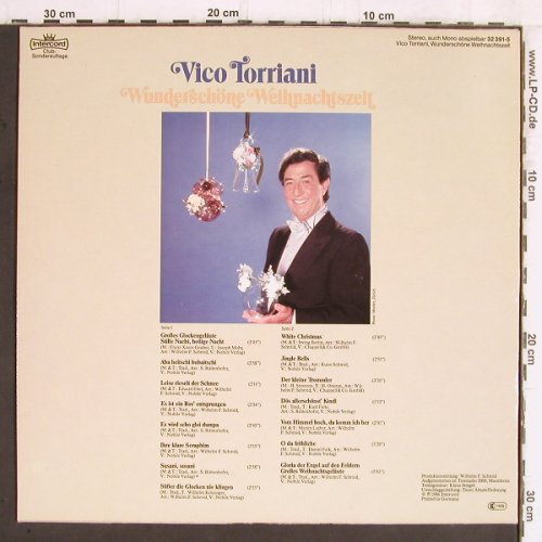 Torriani,Vico: Wunderschöne Weihnachtszeit, Intercord (32 391-5), D,ClubAufl, 1986 Typ: LP Best.-Nr.: Y5606 Preis: 5,00 Euro