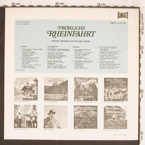 Orchester Rheingold &d.frohenSänger: Fröhliche Rheinfahrt, Amati(A LP 102), D,  - LP - Y5667 - 6,00 Euro