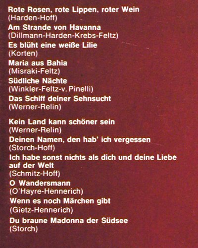 Carol,Rene: Rote Rosen, Rote Lippen, Roter Wein, Karussell, Ri(635 112), D,(1953),  - LP - Y5682 - 6,00 Euro