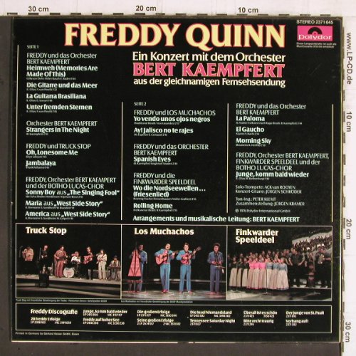 Quinn,Freddy: Ein Konzert mit d.Orch.B.Kaempfert, Polydor(2371 645), D, 1976 - LP - Y5841 - 5,00 Euro