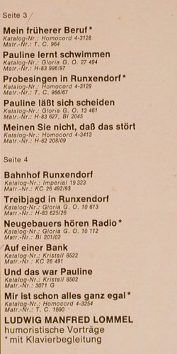 Lommel,Ludwig Manfred: Das Neueste aus Runrendorf, Foc, Odeon(C 148-28 977/78), D,  - 2LP - Y5883 - 9,00 Euro
