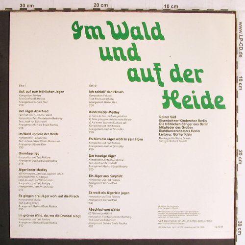 Süss,Reiner: Im Wald und auf der Heide, m /vg+, Amiga (8 45 119), DDR, 1976 Typ: LP Best.-Nr.: Y5896 Preis: 5,00 Euro