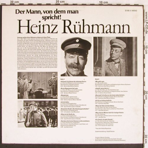 Rühmann,Heinz: Der Mann, von dem man spricht !, Odeon(32 505), D,  - LP - Y6006 - 7,50 Euro