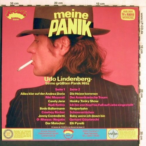 Lindenberg,Udo: Meine Panik-Seine größten PanikHits, Arcade/Ikea Innersleeve (ADE G 115), D Typ: LP Best.-Nr.: Y6037 Preis: 7,50 Euro