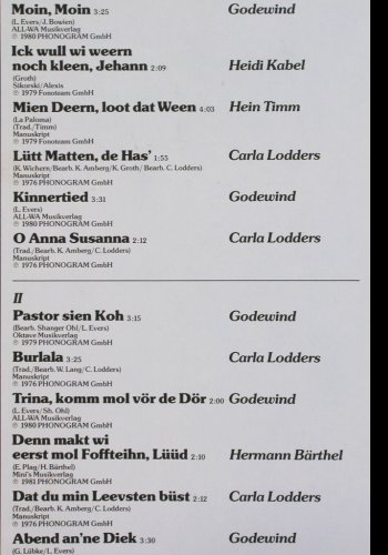 V.A.Us Plattd&uuml;&uuml;tsch Leed: 24Lieder der norddeutschen Heimat, Philips (6626 006), D, Foc Typ: 2LP Best.-Nr.: Y605 Preis: 6,00 Euro.
