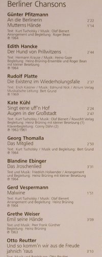 V.A.Und so komm'n wir aus de Freude: jahnich raus (750 Jahre Berlin), Deutsche Gramophon (419 894-1), D, 1987 Typ: 2LP Best.-Nr.: Y6097 Preis: 9,00 Euro