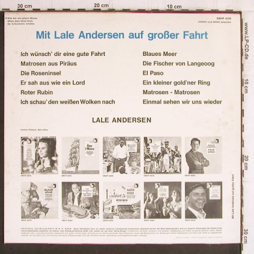 Andersen,Lale: Mit L.A. Auf Großer Fahrt, Volksplatte (SMVP 6103), D Typ: LP Best.-Nr.: Y6267 Preis: 6,00 Euro
