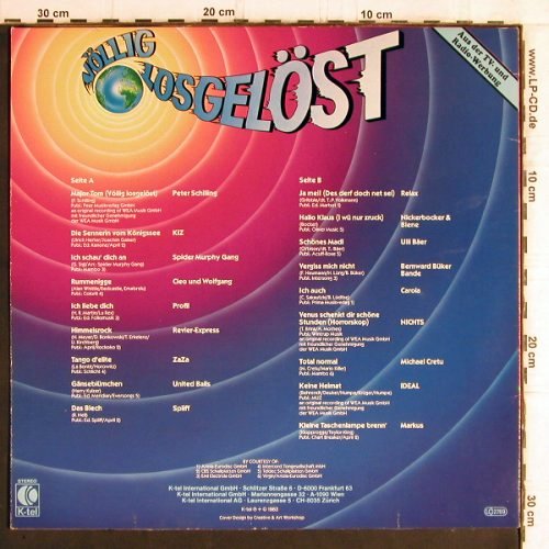 V.A.Völlig Losgelöst: Peter Schilling...Markus, K-tel (TG 1441), D, 1983 Typ: LP Best.-Nr.: Y6283 Preis: 6,00 Euro