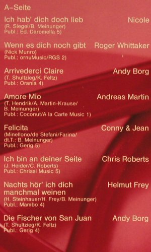 V.A.Schlager der Liebe: Nicole...Andy Borg, K-tel (TG 1443), D, 1983 Typ: LP Best.-Nr.: Y6292 Preis: 5,00 Euro