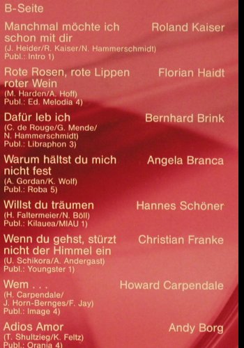 V.A.Schlager der Liebe: Nicole...Andy Borg, K-tel (TG 1443), D, 1983 Typ: LP Best.-Nr.: Y6292 Preis: 5,00 Euro