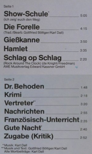Dall,Karl: Jux & Dallerei - Live, Philips (6305 423), D, 1980 Typ: LP Best.-Nr.: Y6330 Preis: 5,50 Euro