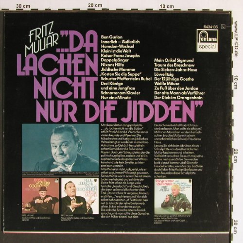 Muliar,Fritz: Da lachen nicht nur die Jidden, Fontana(6434 136), D, 1973 - LP - Y6447 - 7,50 Euro