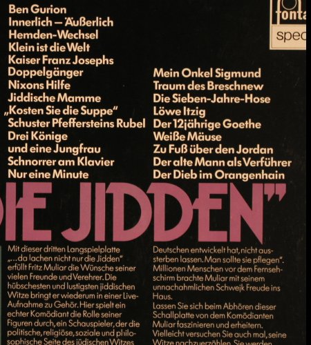 Muliar,Fritz: Da lachen nicht nur die Jidden, Fontana(6434 136), D, 1973 - LP - Y6447 - 7,50 Euro